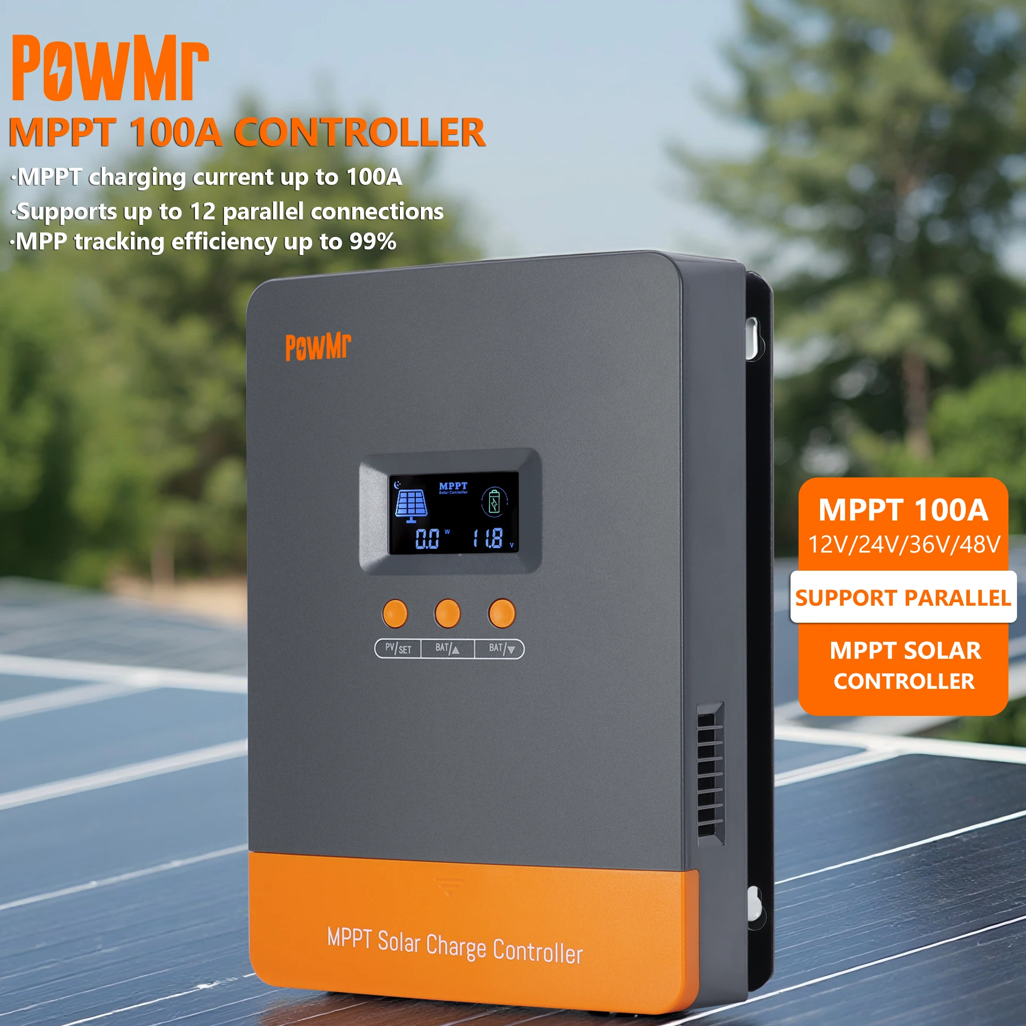 PowMr Hot Sale 12V 24V 48V Bat - Charge Controller Solar review and price