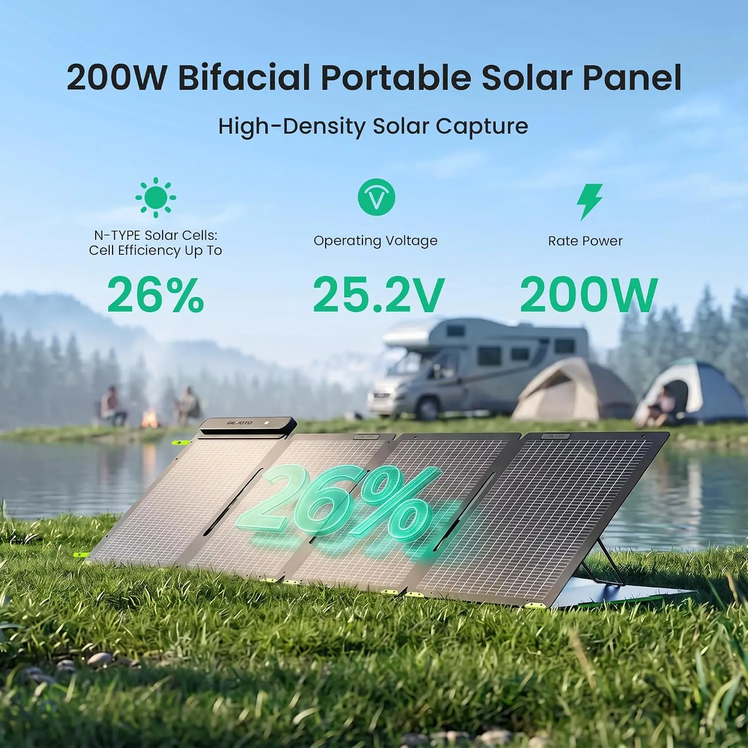 200W Bifacial Portable Solar P - Solar Panel 200W review and price