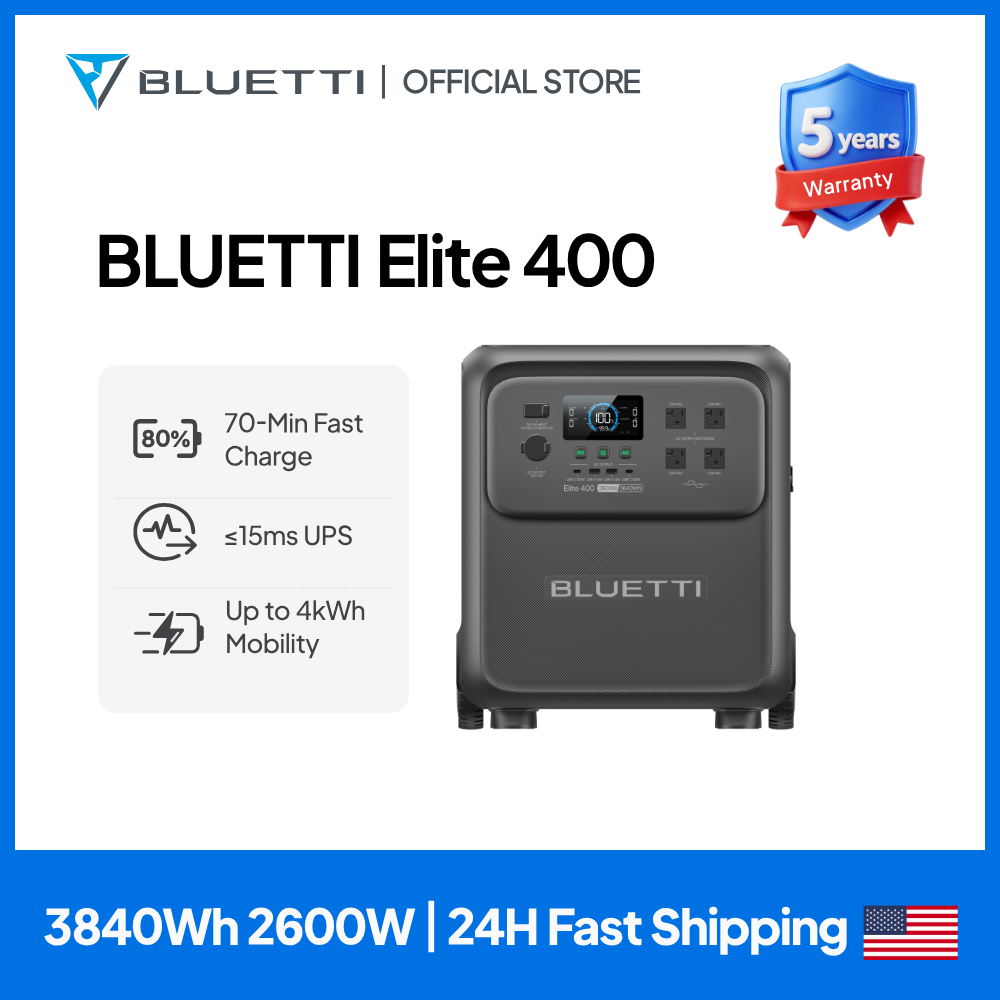 BLUETTI Elite 400 2600W 3840Wh - Outdoor Power Station review and price